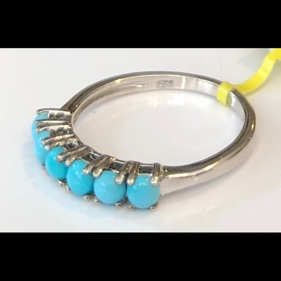 Sleeping Beauty Turquoise Silver Ring Sz7 - Picture 5 of 7